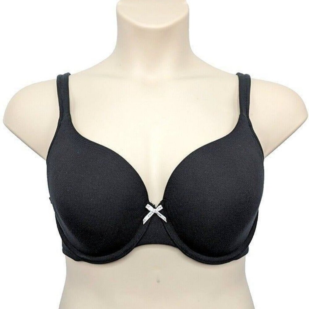 Cacique Lane Bryant Womens Bra T Shirt Cotton Blend Size 46DDD Black